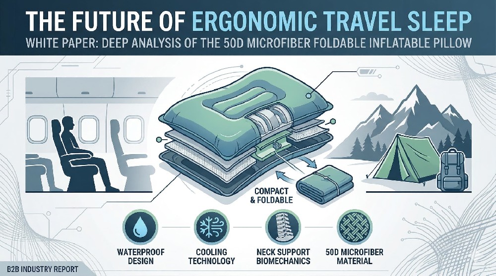 The Future of Ergonomic Travel: An In-Depth Analysis of the 50D Micro Fiber Foldable Inflatable Pillow